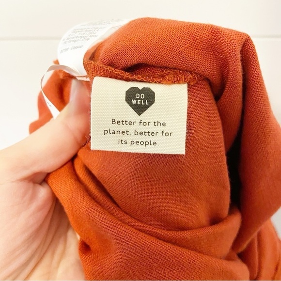 NWTs Madewell | Women’s Rust Orange Linen Blend Belted Jumpsuit Size 00 - Picture 7 of 10